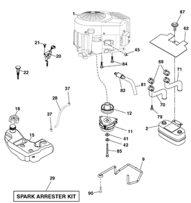 Part Location Diagram of 194342 Murray * Pulley Engine